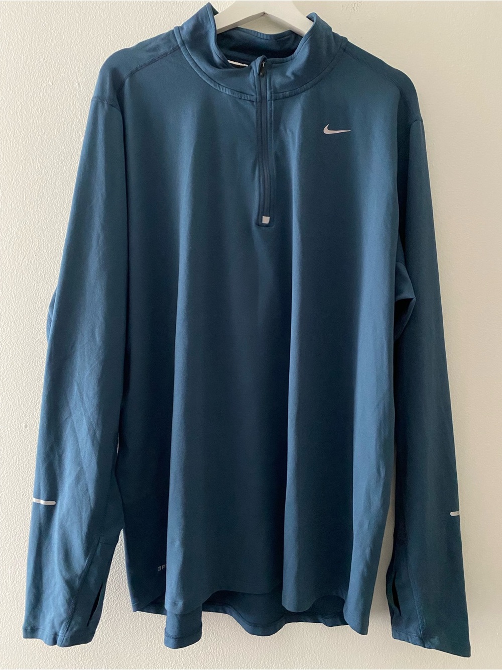 Nike Men’s Deep Teal Half-Zip Long Sleeve Active Tee